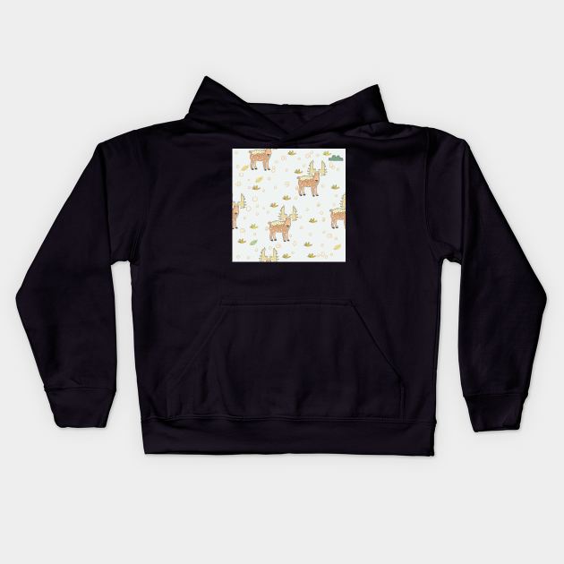 Moose Kids Hoodie by Kristina Stellar Scandinavian Land